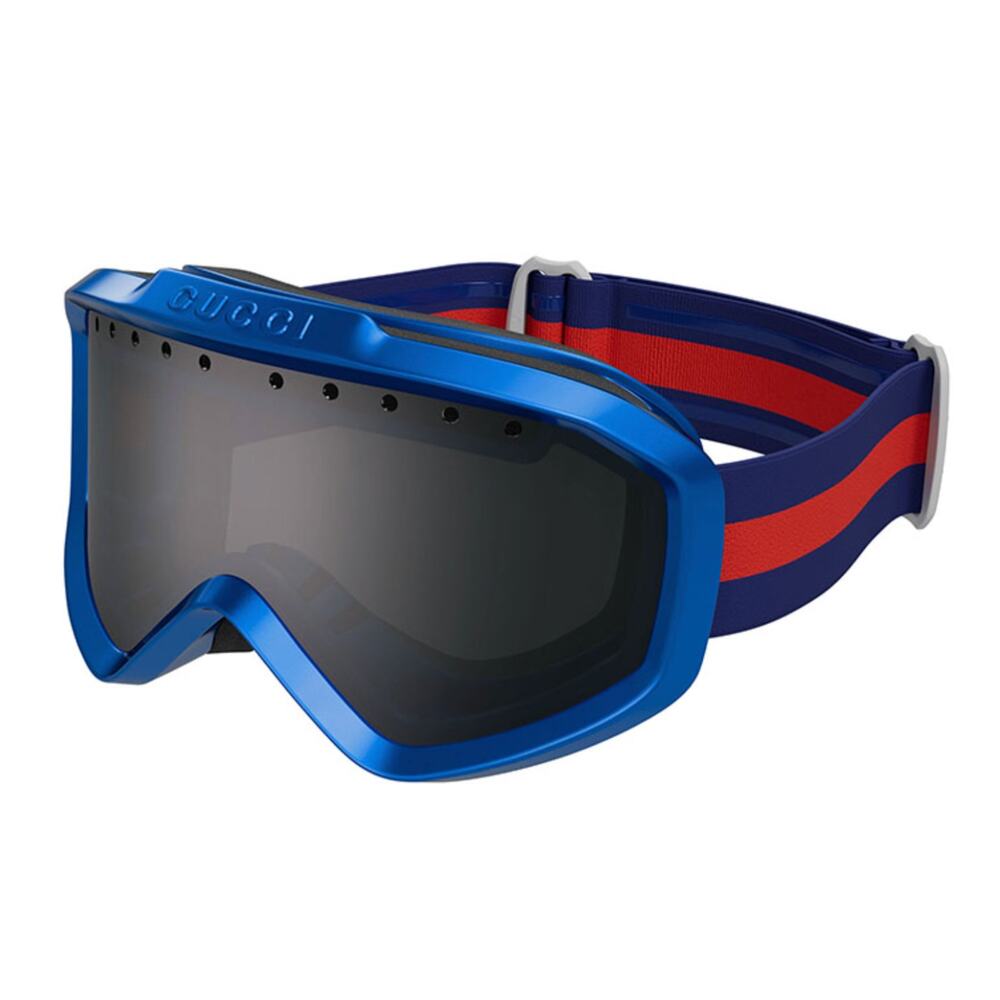 NEW GUCCI GG1210S Metallic Blue Mirrored Ski Goggles $1100